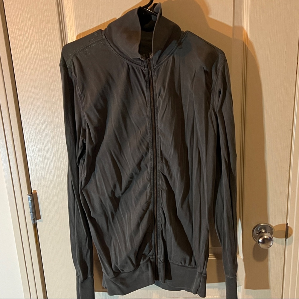 Men's Grayish Green Lightweight Zip Up